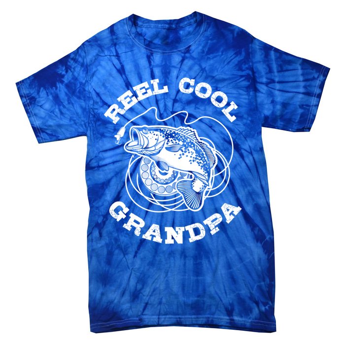 Fishing Fish Vintage Reel Cool Grandpa Gift Tie-Dye T-Shirt