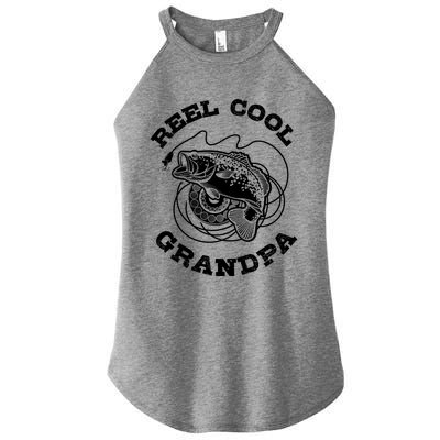 Fishing Fish Vintage Reel Cool Grandpa Gift Women’s Perfect Tri Rocker Tank