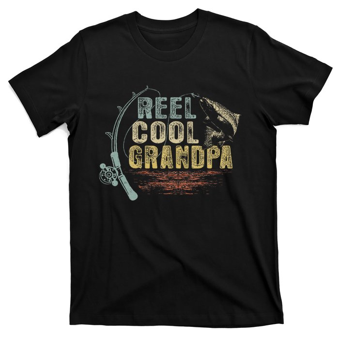 Funny Fishing Vintage Reel Cool Grandpa Gift T-Shirt