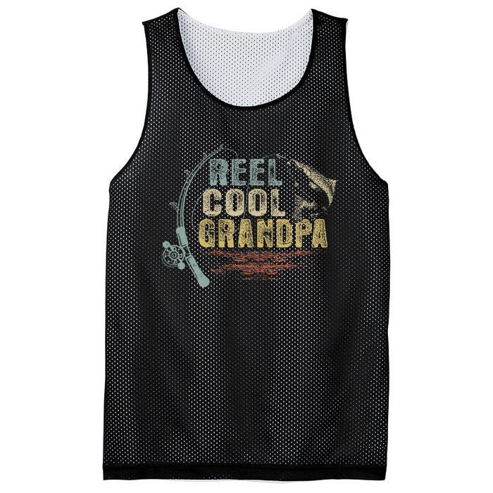 Funny Fishing Vintage Reel Cool Grandpa Gift Mesh Reversible Basketball Jersey Tank