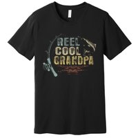 Funny Fishing Vintage Reel Cool Grandpa Gift Premium T-Shirt