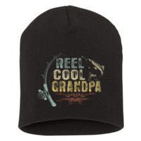 Funny Fishing Vintage Reel Cool Grandpa Gift Short Acrylic Beanie