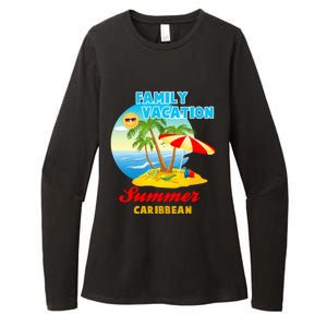 Funny Family Vacation Summer Caribbean 2024 Beach Trip Great Gift Womens CVC Long Sleeve Shirt