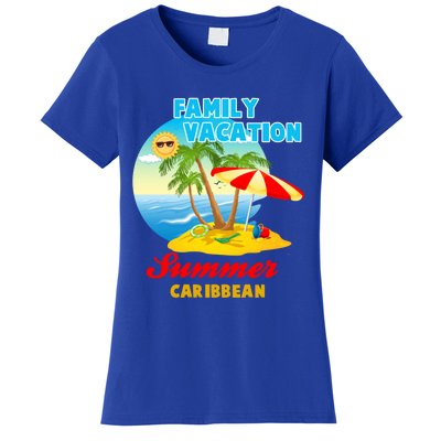 Funny Family Vacation Summer Caribbean 2024 Beach Trip Great Gift Women's T-Shirt