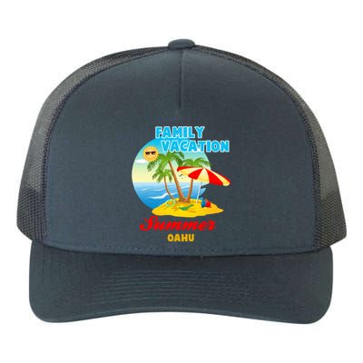 Funny Family Vacation Summer Oahu 2024 Beach Trip Gift Yupoong Adult 5-Panel Trucker Hat