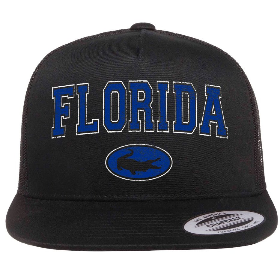 Florida Football Vintage Alligator Flat Bill Trucker Hat