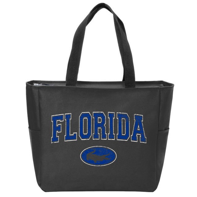 Florida Football Vintage Alligator Zip Tote Bag