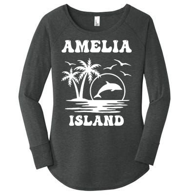 Florida Family Vacation Summer Tourist Funny Amelia Island Women's Perfect Tri Tunic Long Sleeve Shirt