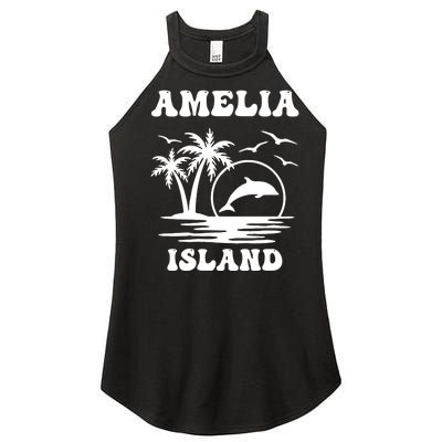 Florida Family Vacation Summer Tourist Funny Amelia Island Women’s Perfect Tri Rocker Tank