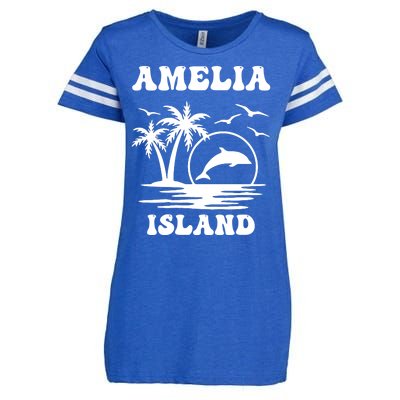 Florida Family Vacation Summer Tourist Funny Amelia Island Enza Ladies Jersey Football T-Shirt