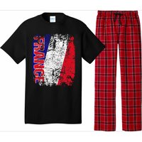 FRANCE Flag Vintage Distressed FRANCE Pajama Set