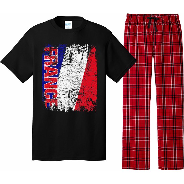 FRANCE Flag Vintage Distressed FRANCE Pajama Set