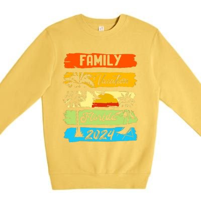 Family Florida Vacation 2024 Funny Matching Group Family Premium Crewneck Sweatshirt