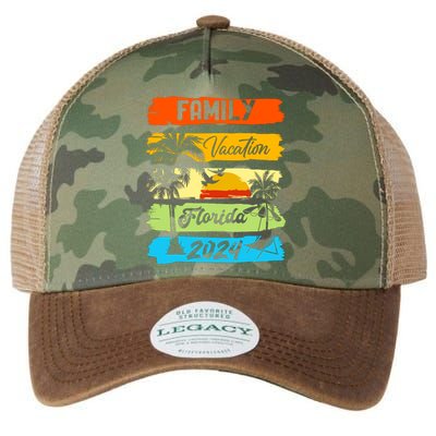 Family Florida Vacation 2024 Funny Matching Group Family Legacy Tie Dye Trucker Hat