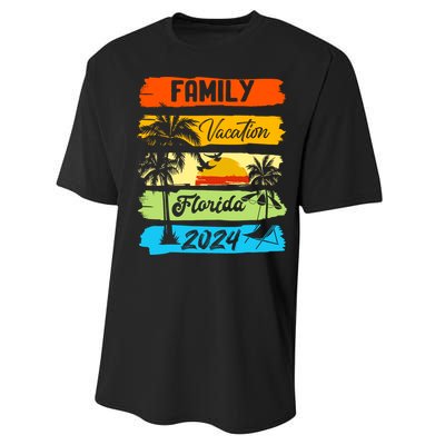 Family Florida Vacation 2024 Funny Matching Group Family Performance Sprint T-Shirt