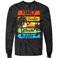 Family Florida Vacation 2024 Funny Matching Group Family Tie-Dye Long Sleeve Shirt