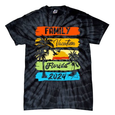 Family Florida Vacation 2024 Funny Matching Group Family Tie-Dye T-Shirt