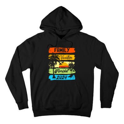 Family Florida Vacation 2024 Funny Matching Group Family Tall Hoodie