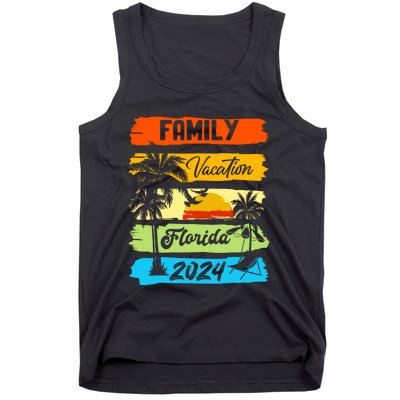 Family Florida Vacation 2024 Funny Matching Group Family Tank Top