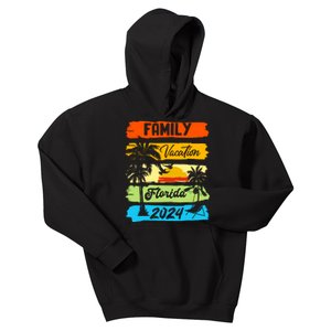 Family Florida Vacation 2024 Funny Matching Group Family Kids Hoodie