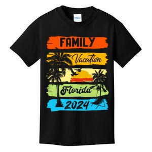 Family Florida Vacation 2024 Funny Matching Group Family Kids T-Shirt