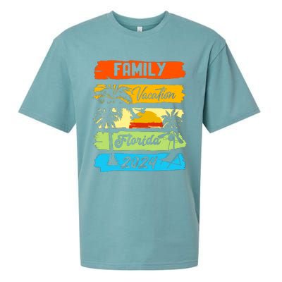 Family Florida Vacation 2024 Funny Matching Group Family Sueded Cloud Jersey T-Shirt