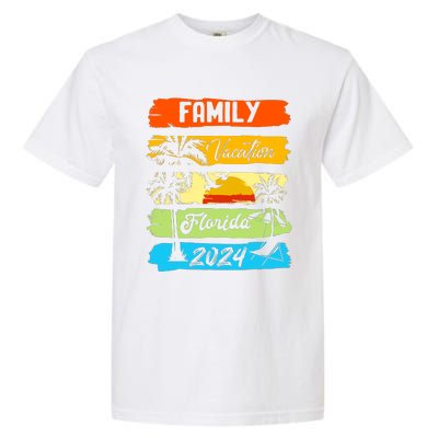 Family Florida Vacation 2024 Funny Matching Group Family Garment-Dyed Heavyweight T-Shirt