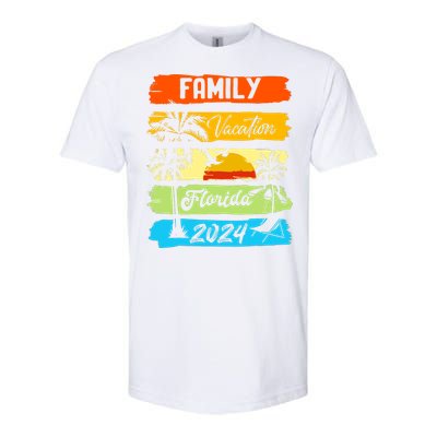 Family Florida Vacation 2024 Funny Matching Group Family Softstyle CVC T-Shirt