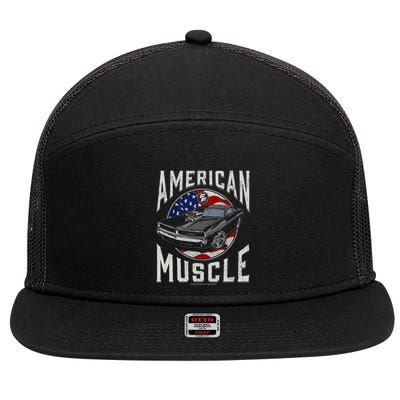 Fast & Furious Vintage American Muscle Flag Fill 7 Panel Mesh Trucker Snapback Hat