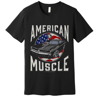 Fast & Furious Vintage American Muscle Flag Fill Premium T-Shirt