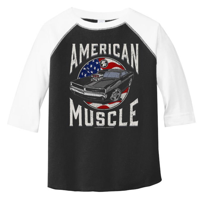 Fast & Furious Vintage American Muscle Flag Fill Toddler Fine Jersey T-Shirt