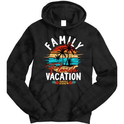 Family Florida Vacation 2024 Funny Matching Group Family Tie Dye Hoodie