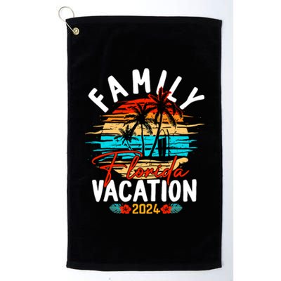 Family Florida Vacation 2024 Funny Matching Group Family Platinum Collection Golf Towel