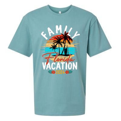 Family Florida Vacation 2024 Funny Matching Group Family Sueded Cloud Jersey T-Shirt