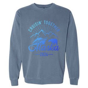 Funny Family Vacation Travel Alaska Cruise 2024 Garment-Dyed Sweatshirt