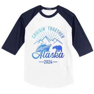 Funny Family Vacation Travel Alaska Cruise 2024 Baseball Sleeve Shirt