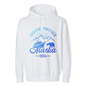 Funny Family Vacation Travel Alaska Cruise 2024 Garment-Dyed Fleece Hoodie