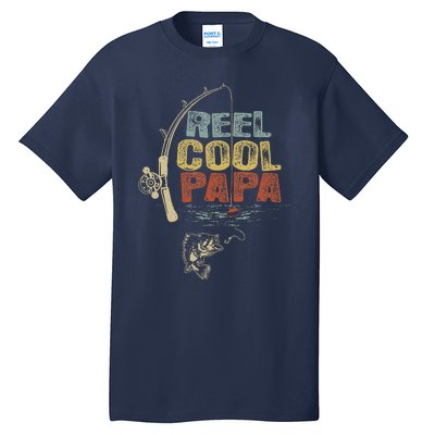 Funny Fisherman Vintage Reel Cool Papa Tall T-Shirt