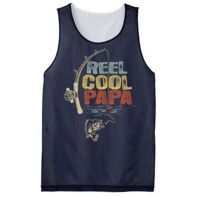 Funny Fisherman Vintage Reel Cool Papa Mesh Reversible Basketball Jersey Tank