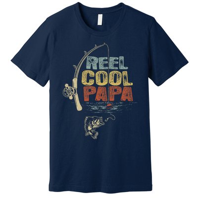 Funny Fisherman Vintage Reel Cool Papa Premium T-Shirt