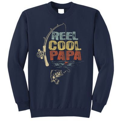 Funny Fisherman Vintage Reel Cool Papa Tall Sweatshirt