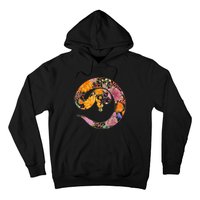 Floral Flower Vintage Retro BALL PYTHON Lover Hoodie