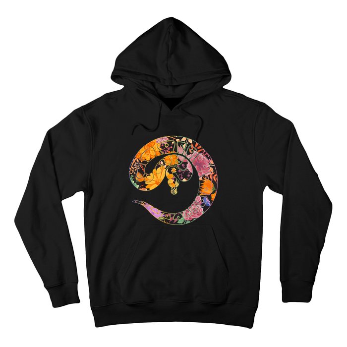 Floral Flower Vintage Retro BALL PYTHON Lover Hoodie