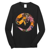 Floral Flower Vintage Retro BALL PYTHON Lover Long Sleeve Shirt