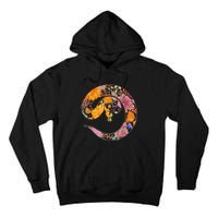 Floral Flower Vintage Retro BALL PYTHON Lover Tall Hoodie