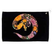 Floral Flower Vintage Retro BALL PYTHON Lover Grommeted Golf Towel