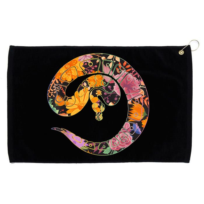 Floral Flower Vintage Retro BALL PYTHON Lover Grommeted Golf Towel