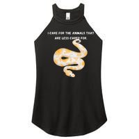 Floral Flower Vintage Retro BALL PYTHON Lover Women's Perfect Tri Rocker Tank