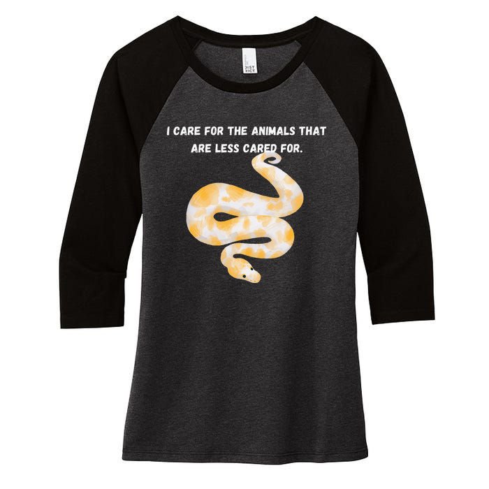 Floral Flower Vintage Retro BALL PYTHON Lover Women's Tri-Blend 3/4-Sleeve Raglan Shirt