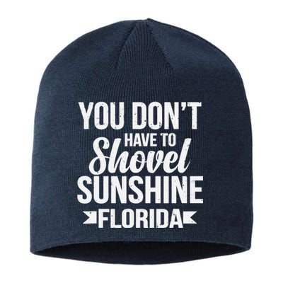 Funny Florida Vacation Gift Funny Snow Bird Beach Sustainable Beanie